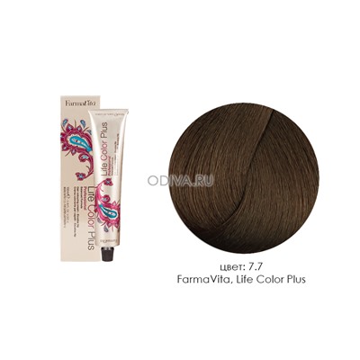 FarmaVita, Life Color Plus - крем-краска для волос (7.7 Очень светлый коричневый кашемир)