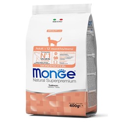 Сухой корм Monge Cat Speciality Line Monoprotein Adult для кошек, лосось, 400 г