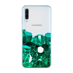 Силиконовый чехол Зеленый минерал на Samsung Galaxy A50