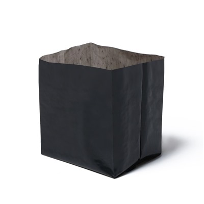 Пакет для рассады, 600 мл, 8 × 14 см, полиэтилен толщиной 50 мкм, с перфорацией, чёрный, Greengo