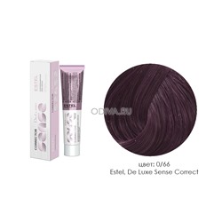 Estel, De Luxe Sense Correct - крем-краска (0/66 фиолетовый), 60 мл