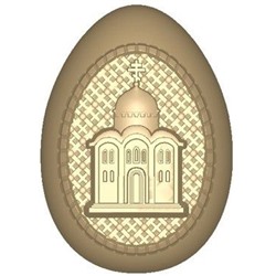 Пластиковая форма - Яйцо с храмом