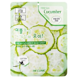 Маска с экстрактом огурца Fresh 3W Clinic, Корея, 23 г Акция