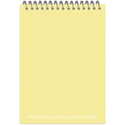 Блокнот на спирали А5 60л клетка "Pastel Collection Yellow" пластиковая обложка 3408 Полином