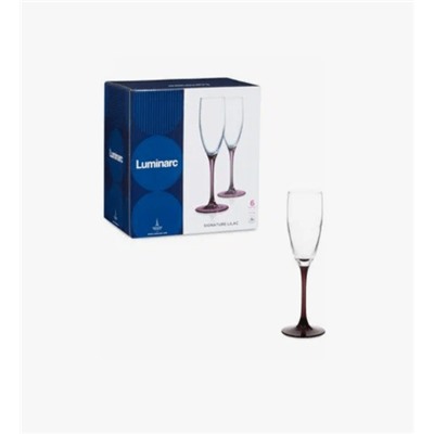 Набор бокалов для шампанского Luminarc Signature Лилак 6*170 мл.