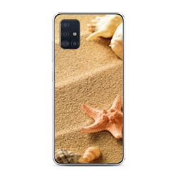 Силиконовый чехол Ракушки на песке на Samsung Galaxy A51