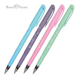 Ручка гелевая со стираемыми чернилами "DeleteWrite Art.Клубнички" синяя 0.5мм (4 цвета корпуса) 20-0256 Bruno Visconti