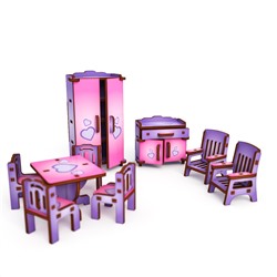 Цветной набор мебели "Зал" (фиолетовый мистик)