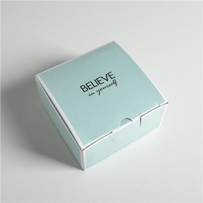 Коробка сборная Believe, 15 × 15 × 7 см
