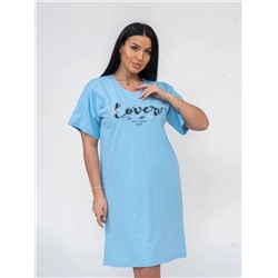 Ночная сорочка женская Текс-Плюс, цвет голубой