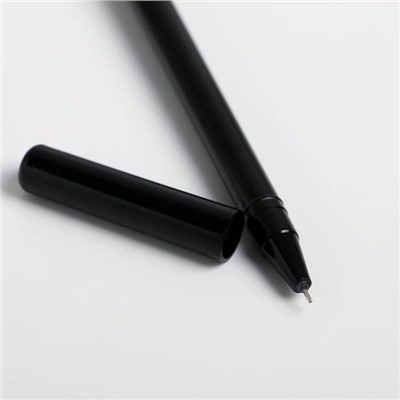 Ручка фигурная пластиковая «Пингвин», цвет черный, черная гелевая паста