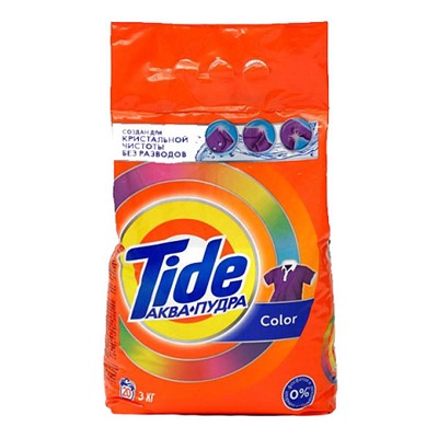 Стиральный порошок Tide аква пудра Color 3кг