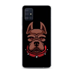 Силиконовый чехол Грозный пес с шипами на Samsung Galaxy A51