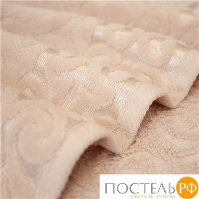 Велюровое полотенце в коробке (вид 6-kmpt0000581) Eleganta Aphrodite 500 г/м2, 70х135 см (светло-бежевый)