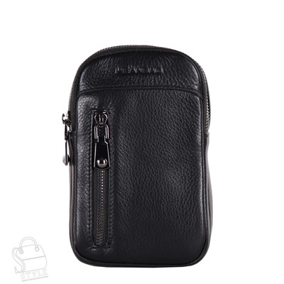Рюкзак мужской кожаный 22-6158BH black Heanbag