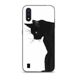 Силиконовый чехол Black cat на Samsung Galaxy A01