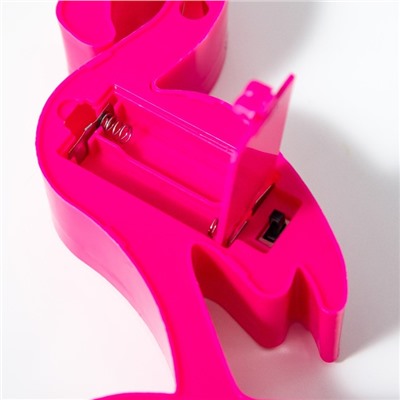 Ночник "Фламинго" 5 LED батарейки 3xААА розовый 7,5х3х15,3 см