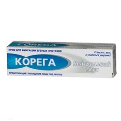 КОРЕГА КРЕМ Нейтральный вкус для фиксации зубных протезов 40 мл
