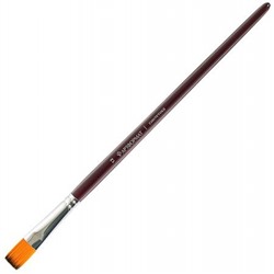 Кисть синтетика художественная №12 плоская AF15-022-12 длинная ручка, пропитанная лаком ARTформат