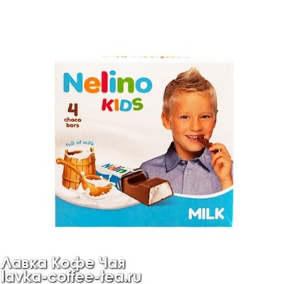 шоколад Nelino Kids молочный с начинкой, пенал 50 г.