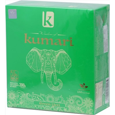 kumari. Green Tea карт.пачка, 100 пак.